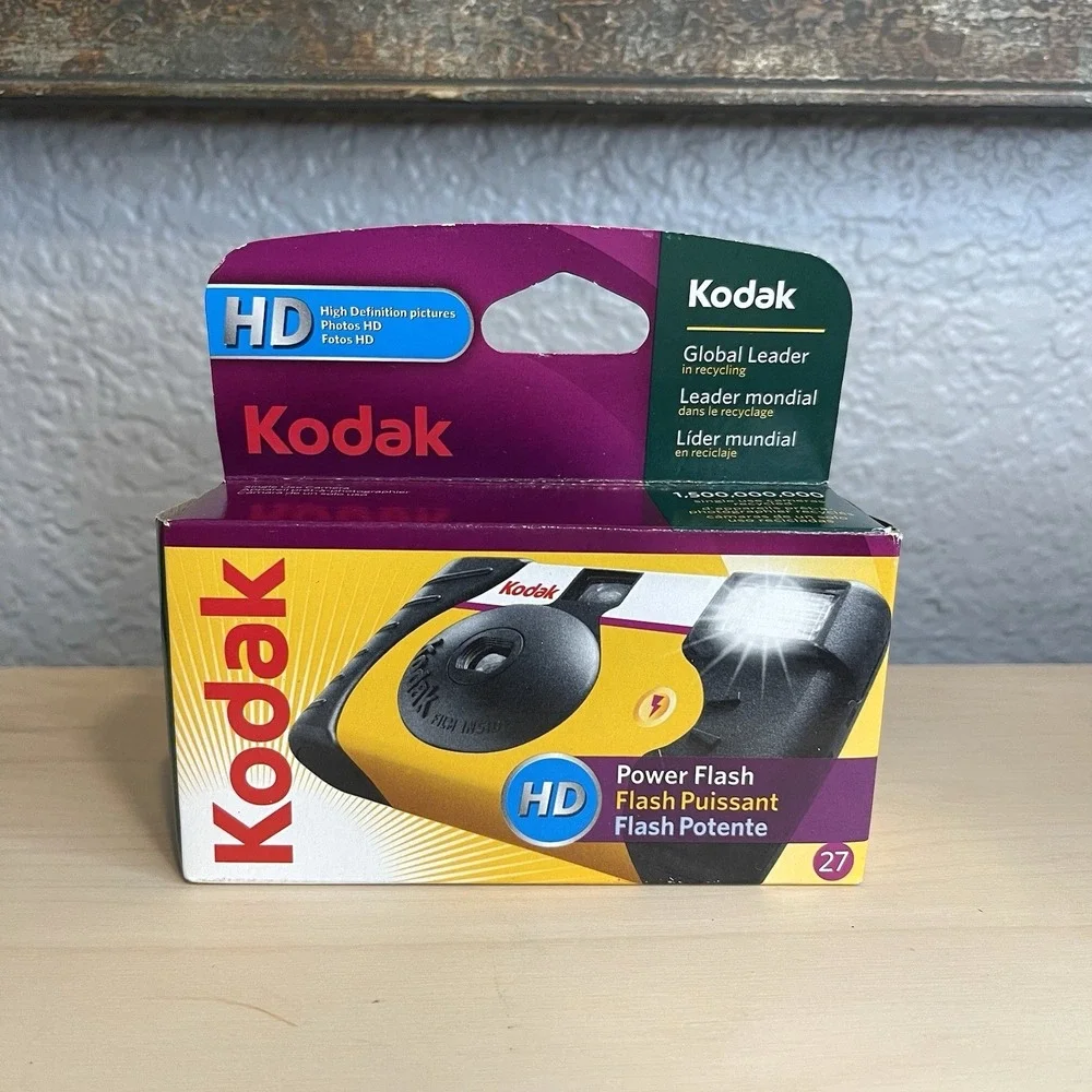 Kodak Power Flash HD Single Use Camera 27 Exposure Exp 11/2014 New‎ Sealed Box